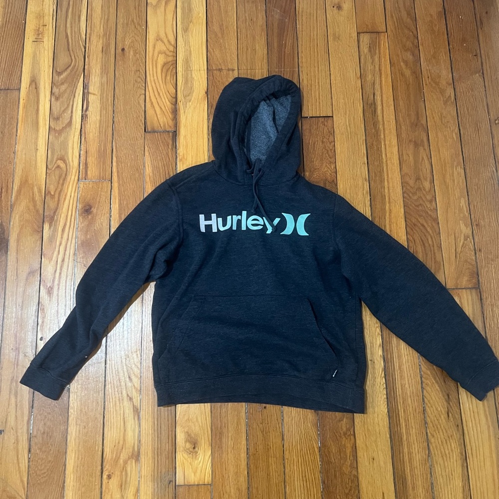 Hurley Charcoal Hoodie with Logo
